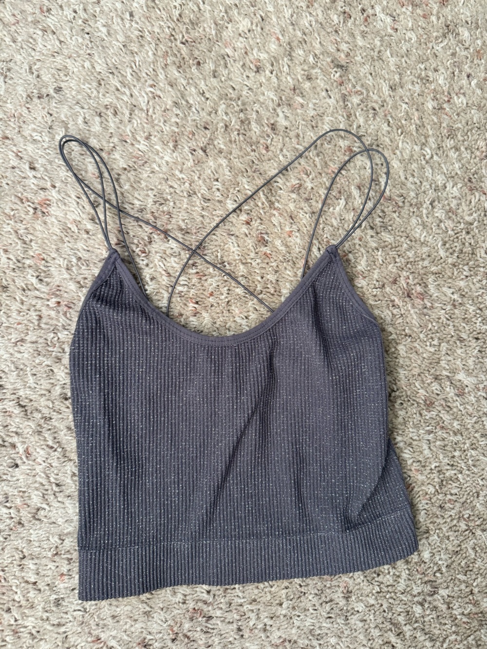 Gray shimmery urban outfitters tank top